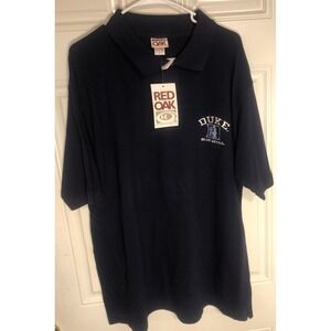 Red Oak XL Duke University Short Sleeve Polo Shirt Embroidered Duke Blue Devil